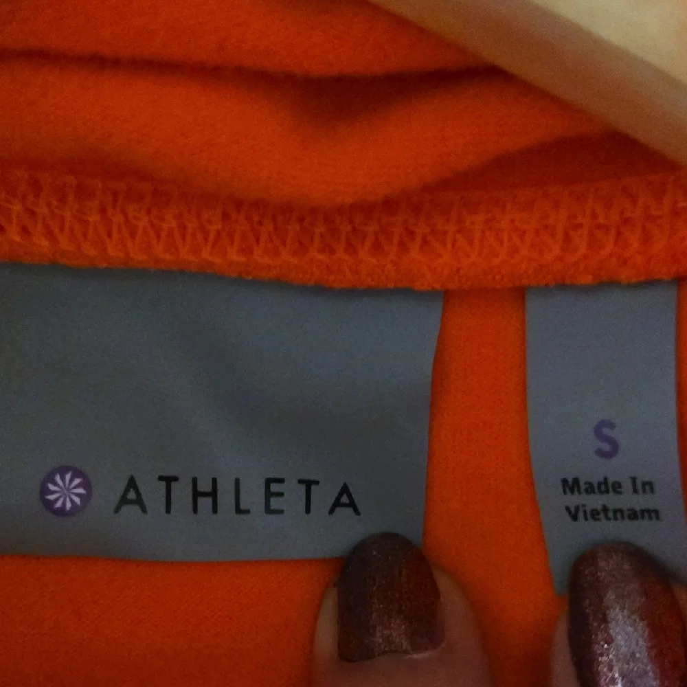 Athleta Vibrant Orange Hoodie - Picture 3 of 6